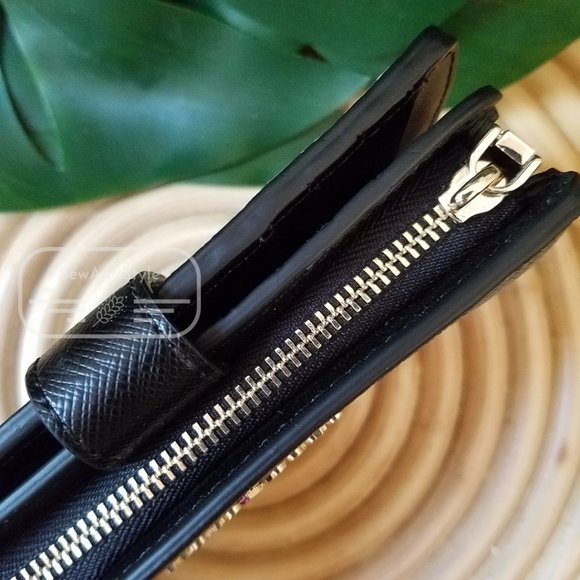 MEDIUM COMPACT BIFOLD WALLET KATE SPADE STACI COLORBLOCK WARM BEIGE BLACK BRAND - Picture 7 of 10